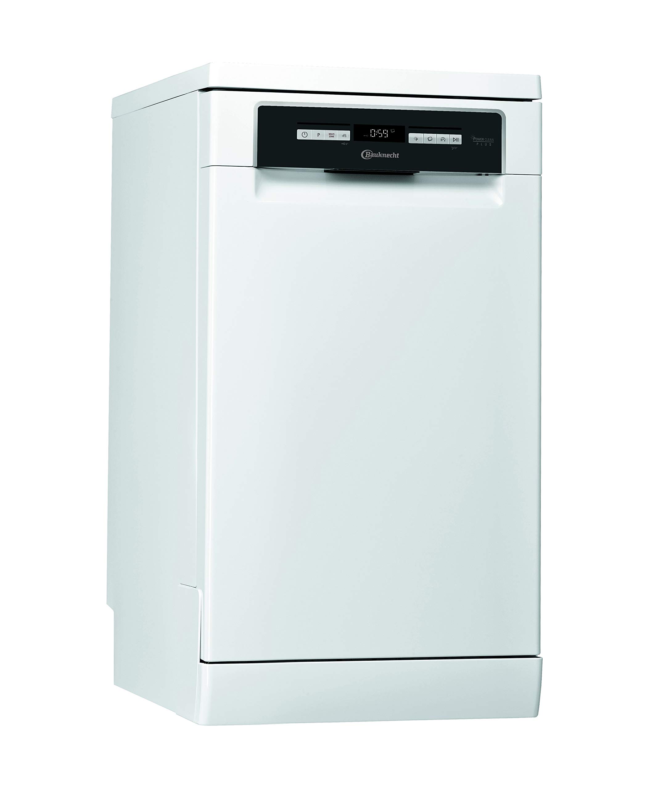 Bauknecht BSFO 3O35 PF Freistehender Geschirrspüler 45 cm Breite/PowerClean/ActivDry/Vollwasserschutz/hygieneprogramm/Besteckschublade/Sensor-Programm/Kindersicherung