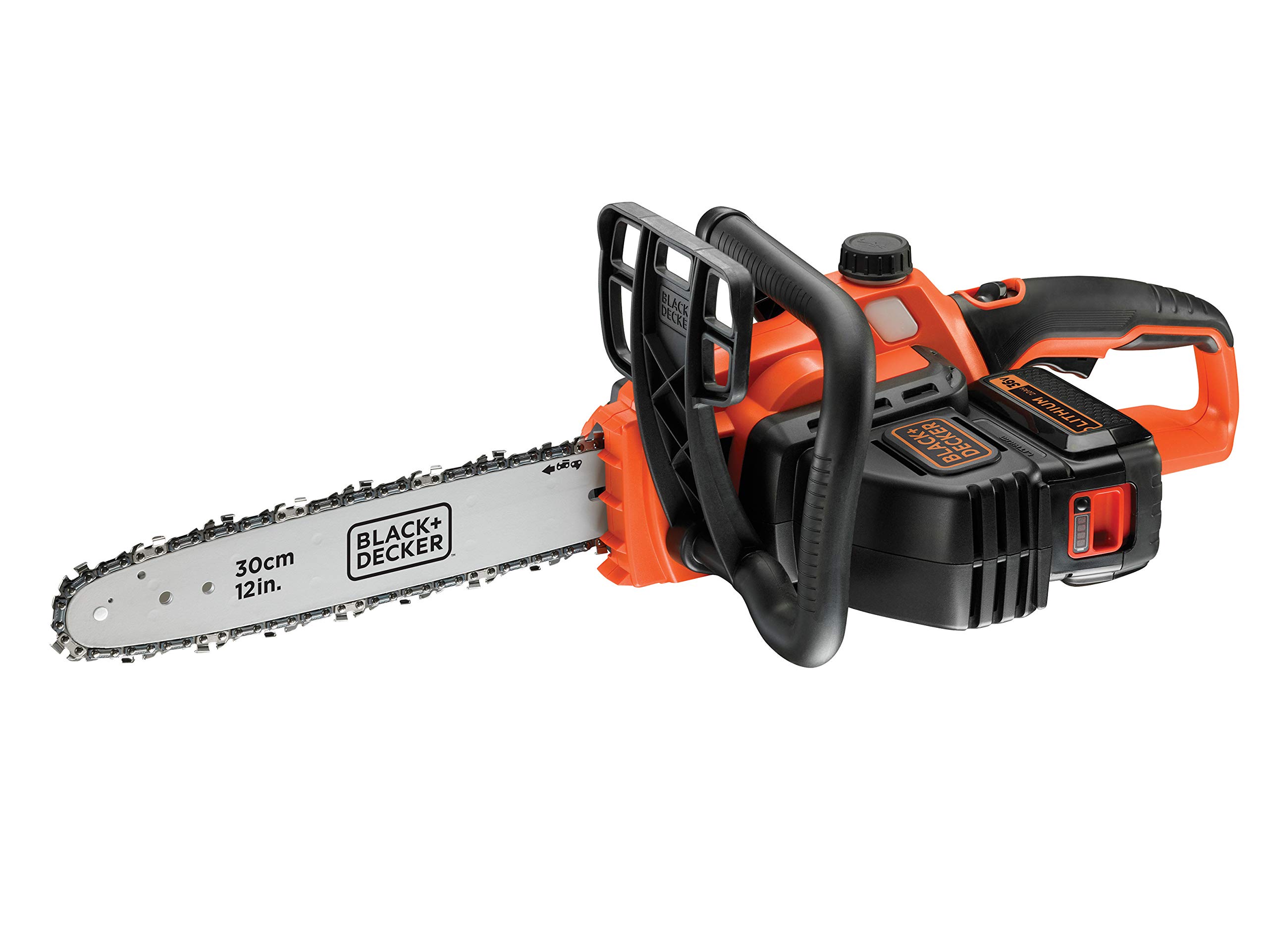 Black+Decker Li Ion Akku Kettensäge 36V GKC3630L25 mit Akku und Ladegerät – Ideal für Holz- & Gartenarbeiten – 30 cm Schwertlänge