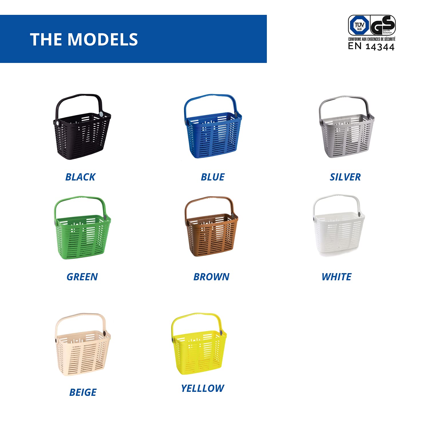 b bellelli Cestino da Bicicletta Frontale Rimovibile - Attacco al Manubrio, Adatto Anche alle e-Bike - Carico Massimo 5 kg - Nero