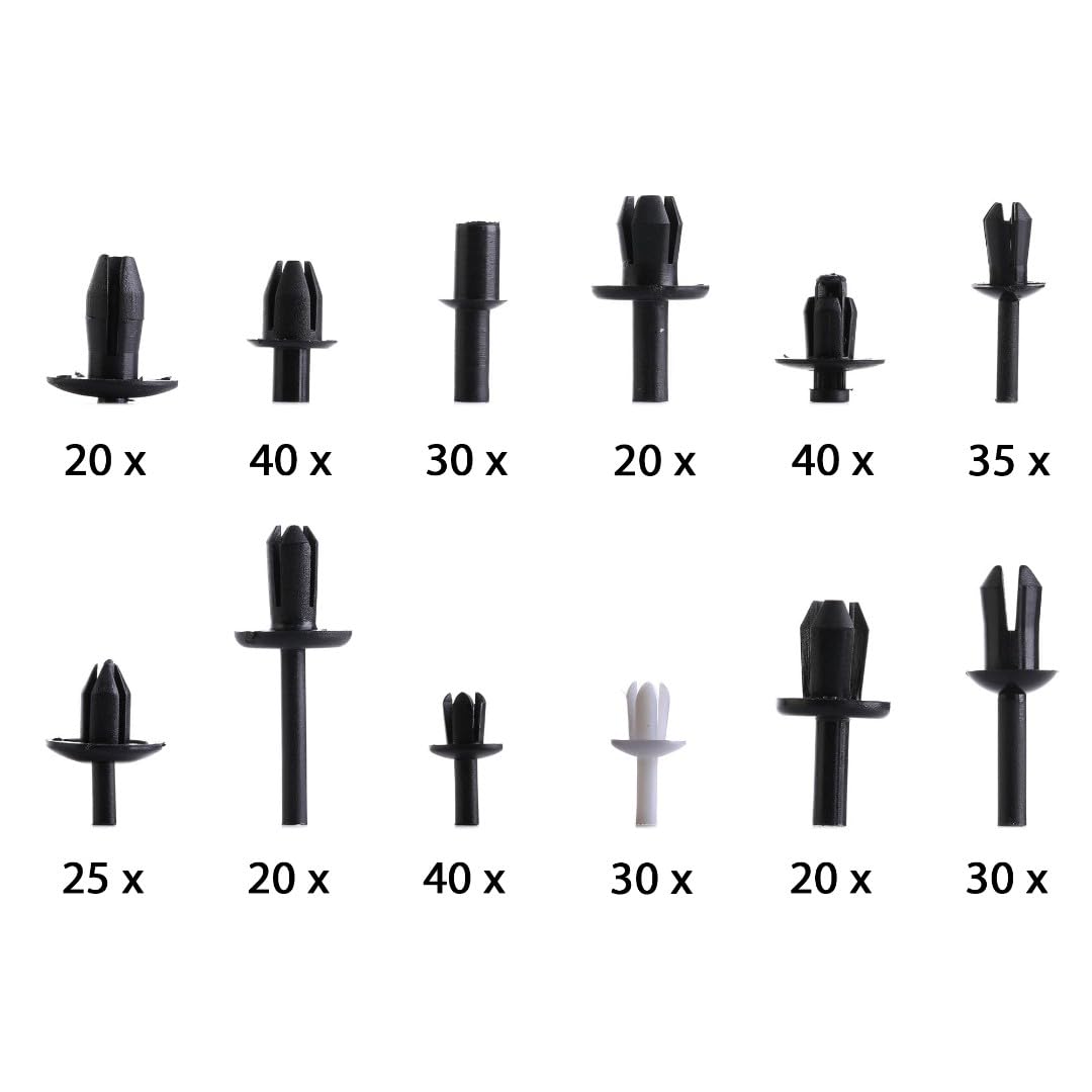 KS Tools 420.0920 Befestigungs-Clip-Satz - Eindrücknieten, 350-tlg.