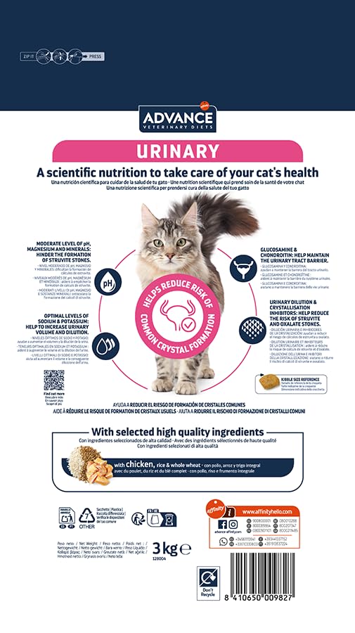 ADVANCE VETERINARY DIETS, AVET Urinary Feline 3Kg