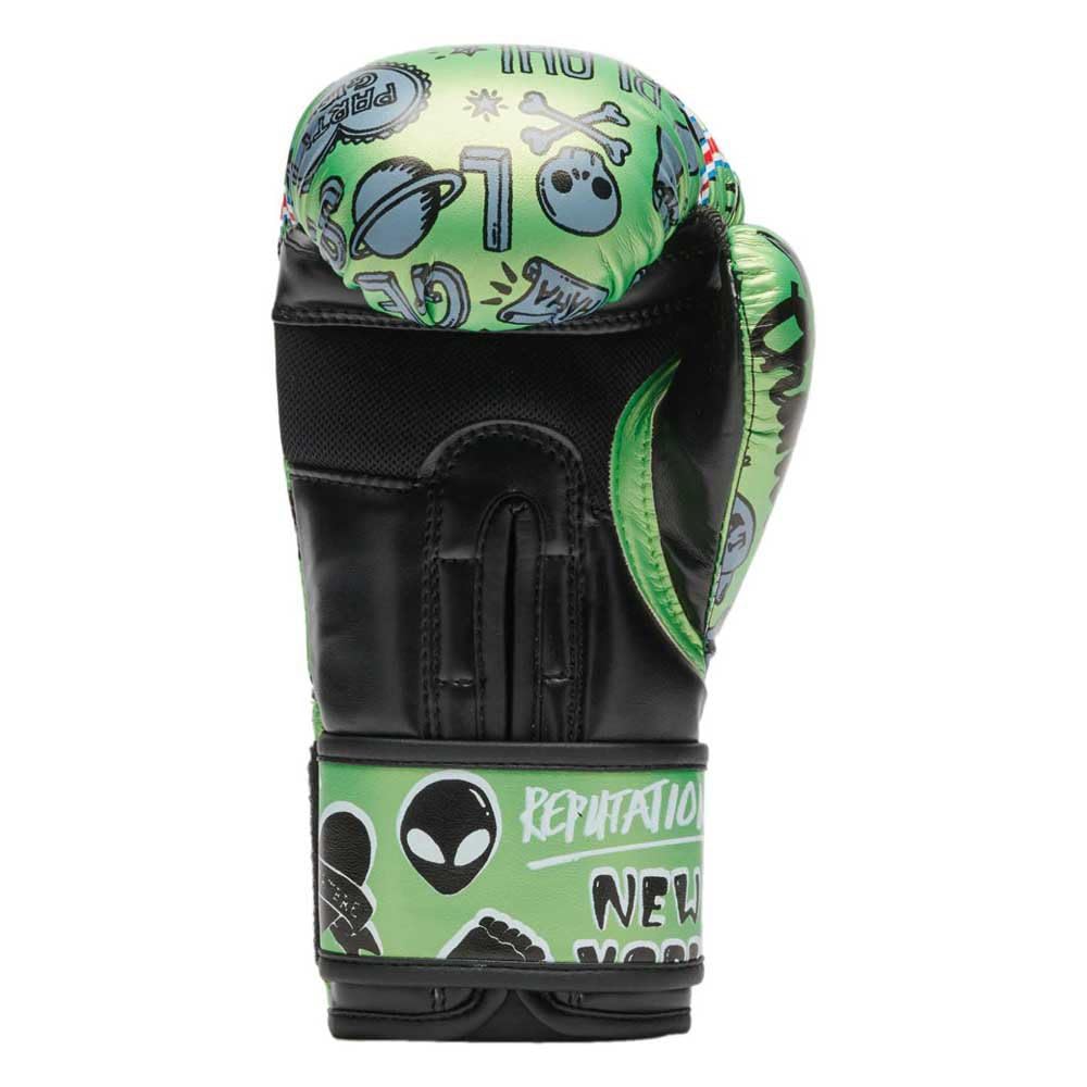 LEONE 1947, Boxhandschuhe Flames 6 OZ Grün