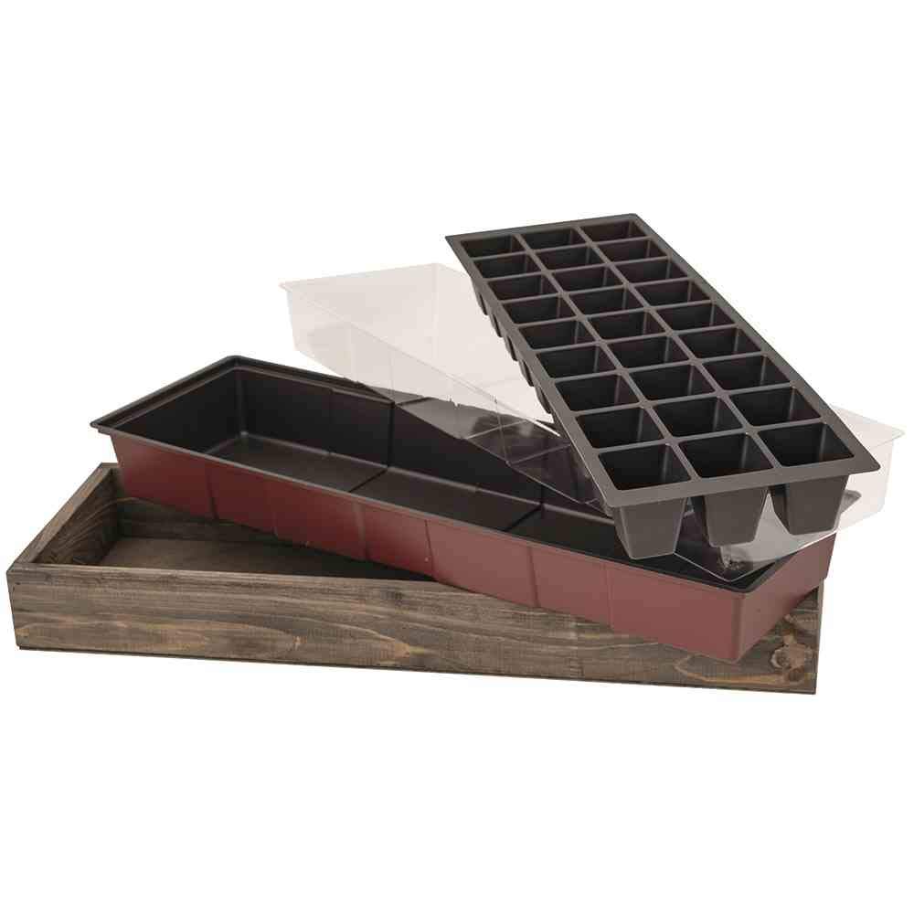 Siena Garden Anzuchtvollholzkiste mit 27er Topfplatte 50x16x6 cm