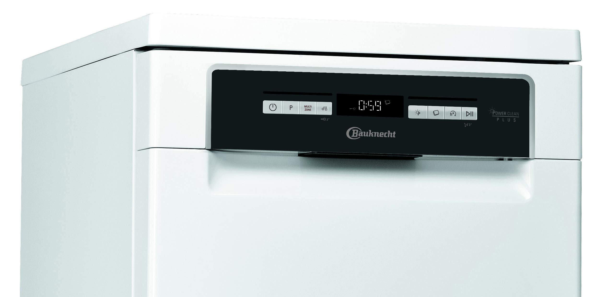 Bauknecht BSFO 3O35 PF Freistehender Geschirrspüler 45 cm Breite/PowerClean/ActivDry/Vollwasserschutz/hygieneprogramm/Besteckschublade/Sensor-Programm/Kindersicherung