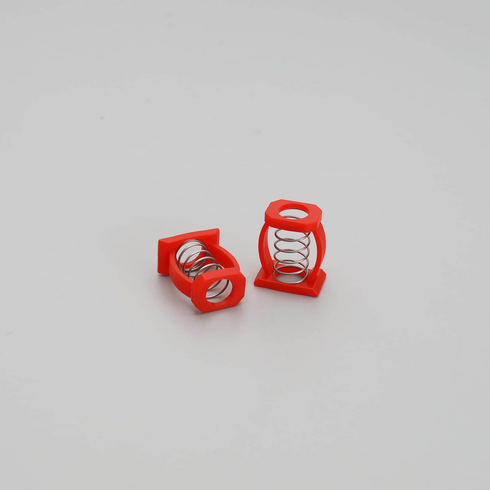 LT Easiyl 2 Stück C-Schnallenfedern Fahrradscharnierclip Fahrradbegrenzungsscharnierklemme Kompatibel mit Brompton-Faltrad Roter C-förmiger Clip Fahrradzubehör