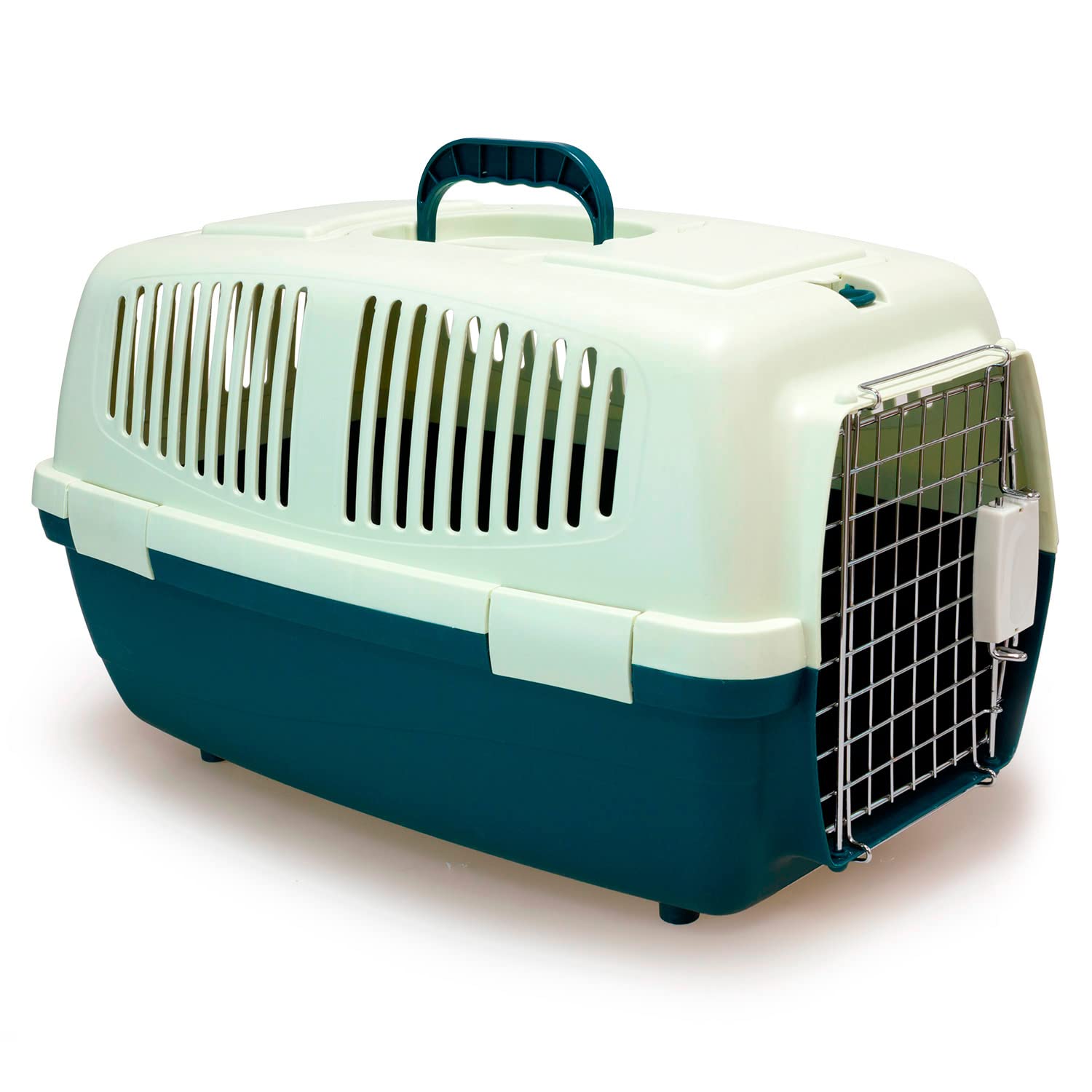 Arquivet Transportbox aus Kunststoff für Haustiere, 59 x 36 x 33 cm, kleine oder mittelgroße Hunde und Katzen, große Nagetiere, Transportbox für Zug und Auto