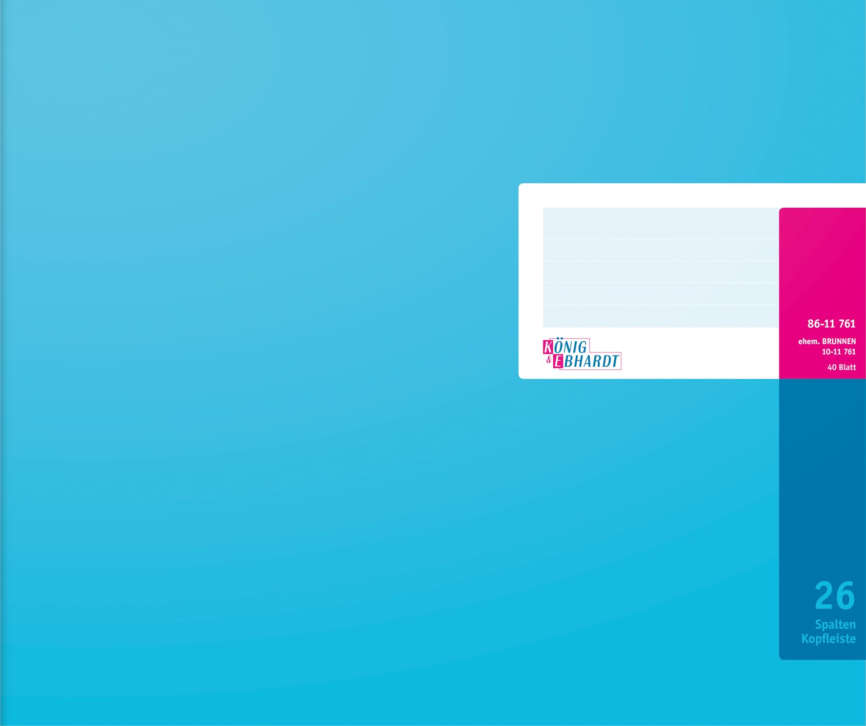 König & Ebhardt König und Ebhardt König & Ebhardt 8611761 Geschäftsbuch / Spaltenbuch (35,3 x 29,7cm, mit Kopfleiste, 26 Spalten, 32 Zeilen, 80g/m², 40 Blatt, Drahtheftung)