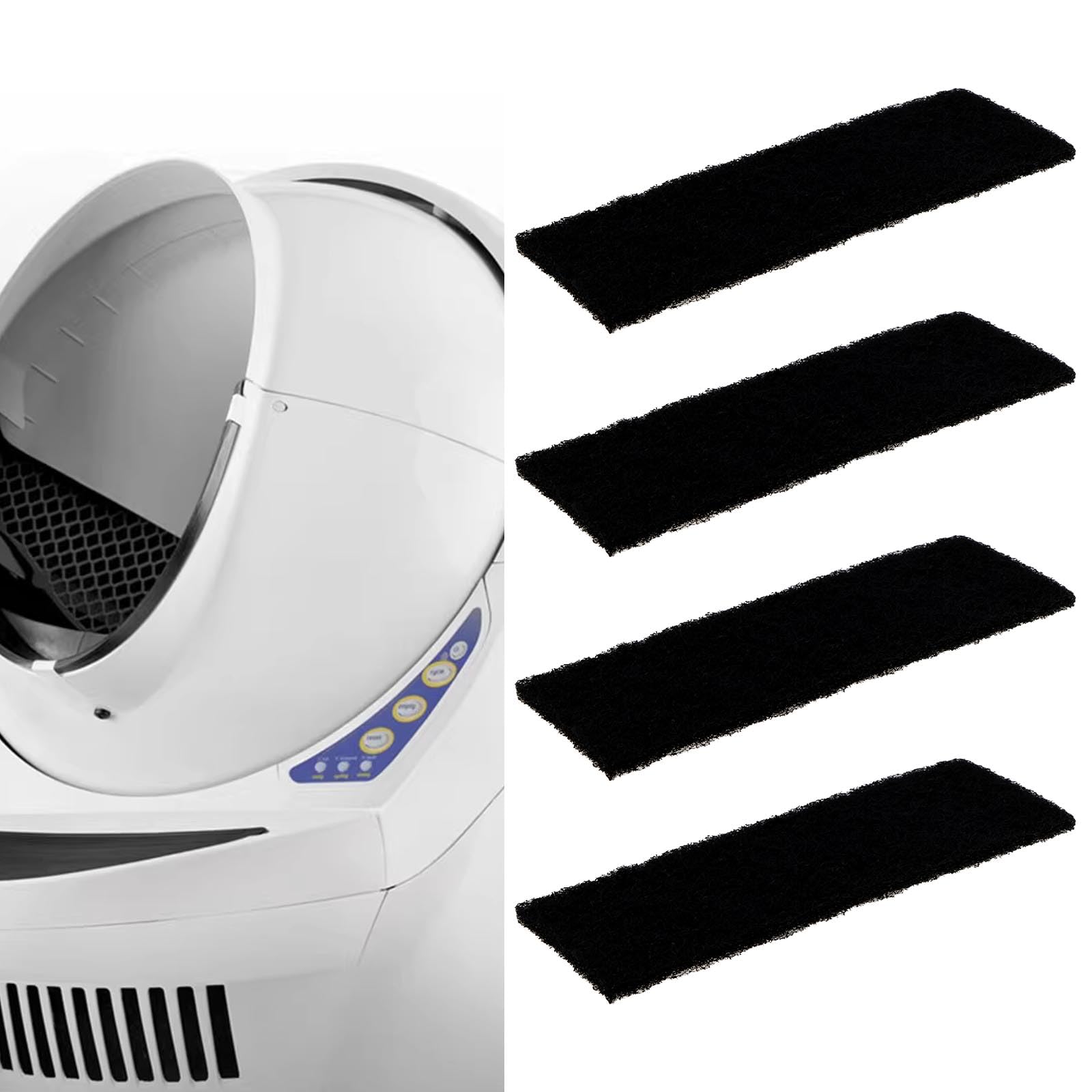 Be In Your Mind 6 Stück Kohlefilter Ersatz-Aktivkohlefilter für Katzentoiletten Geruchsfilter Kompatibel mit Litter Robot 3 Schwarz