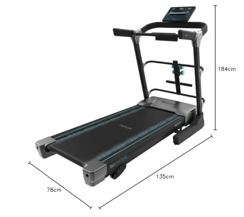 Cecotec Faltbares Laufband DrumFit WayHome, Neigung, Massagegürtel, Hanteln und Schaumstoffstangen, 1-18 km/h, 12 Programme, Breite Lauffläche