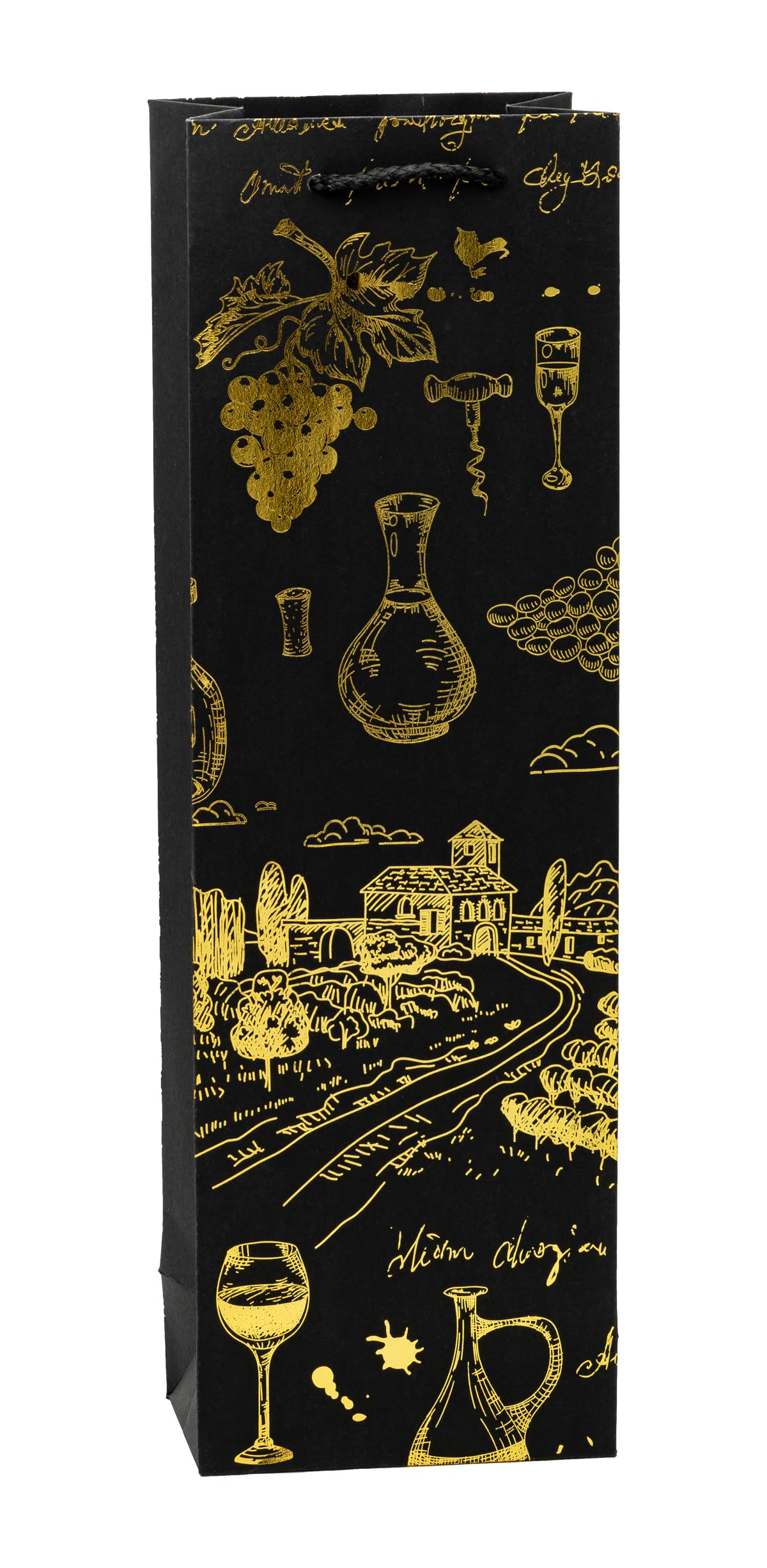 TSI Geschenktüten WEIN Premium für Wein- und Sektflaschen, 12er Packung, Größe: Flasche (HxBxT 38 x 12 x 8 cm), Art. Nr. 88281