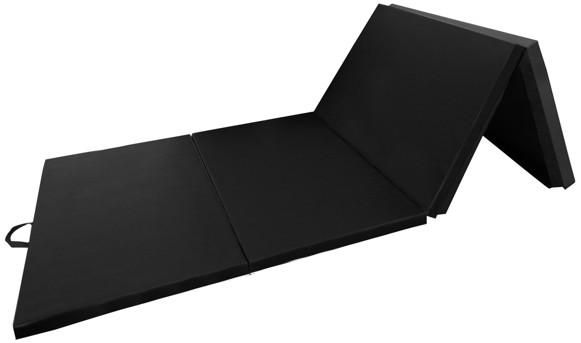 Signature Fitness Faltbare Gymnastikmatte, 122 x 24 x 5,1 cm, extra dick, hohe Dichte, reißfest, schwarz