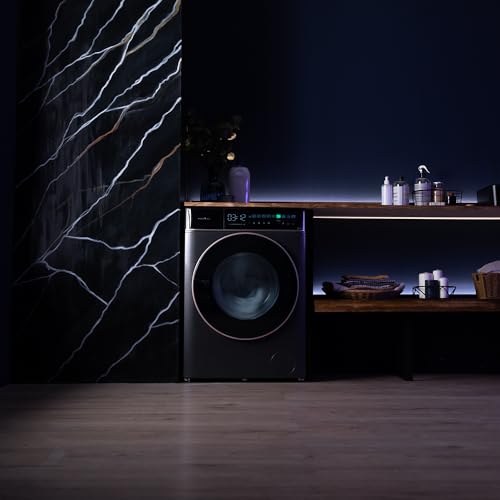 Cecotec Waschmaschine 10kg Frontlader Bolero DressCode 10900 Autodose Inverter FullColor Steel A. 1400 U/min, geringer Verbrauch, 10,3"-Bildschirm, 11 Prog, Inverter Plus-Motor, Dampffunktion