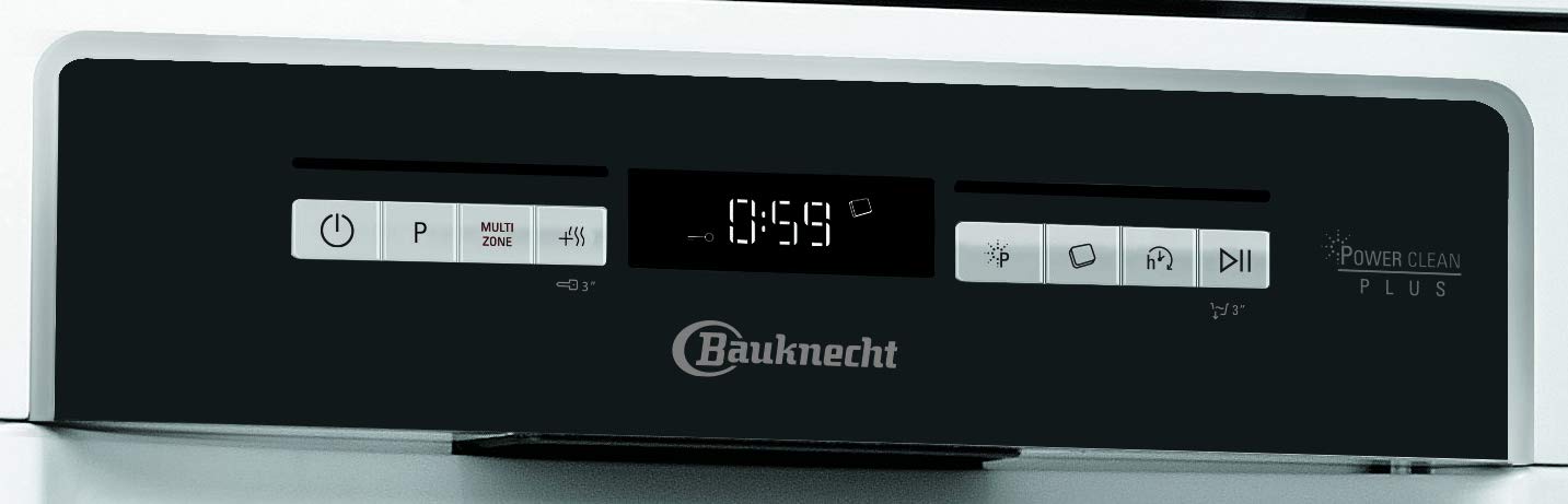 Bauknecht BSFO 3O35 PF Freistehender Geschirrspüler 45 cm Breite/PowerClean/ActivDry/Vollwasserschutz/hygieneprogramm/Besteckschublade/Sensor-Programm/Kindersicherung