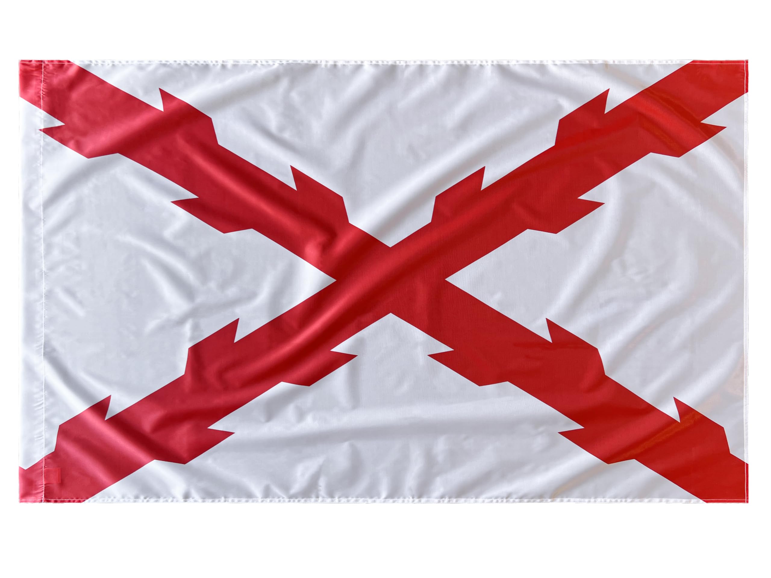 Durabol Flagge Burgunder-Kreuz, Spanisches Reich, Adler, Bizephala-Kreuz, Heiliges Andreas-Kreuz, Violett, 150 x 90 cm, Satin glänzend (Burgund)